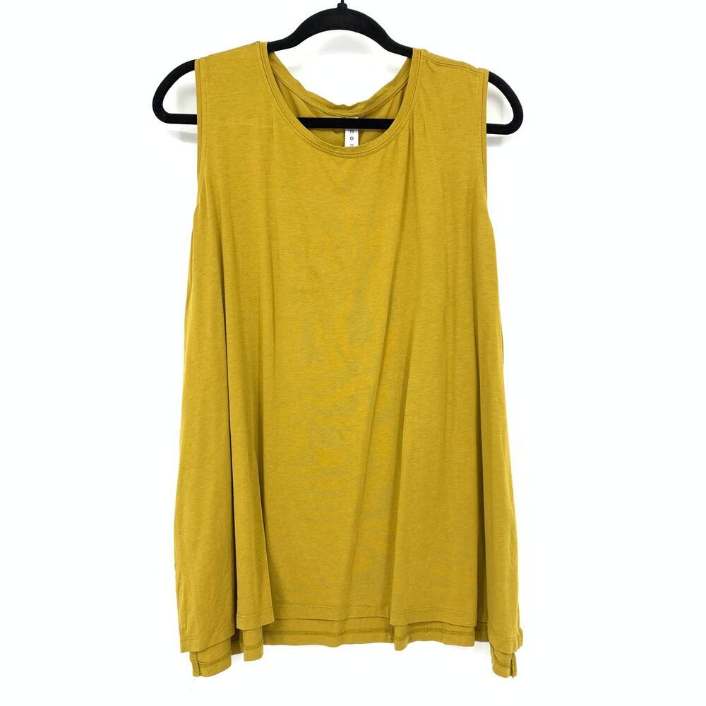 Core 10 Crew Neck Sleeveless Tank Top Womens Size 2X Mustard Yellow